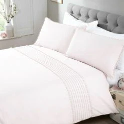 Rapport Pom Pom Duvet Cover Set (Single) (White)
