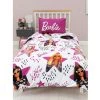 Barbie Stars Duvet Cover Set (Single) (White/Pink/Black)