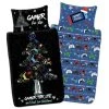 Gamer For Life Christmas Duvet Cover Set (Single) (Black/Blue)