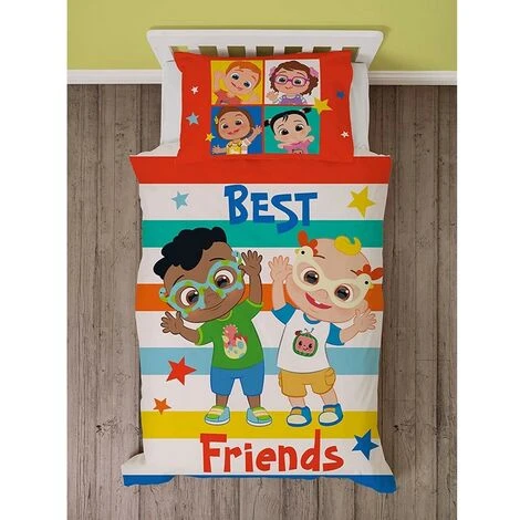 Cocomelon Best Friends Duvet Cover Set (Junior) (Multicoloured) 3 Cocomelon Best Friends Duvet Cover Set (Junior) (Multicoloured) - Image 3