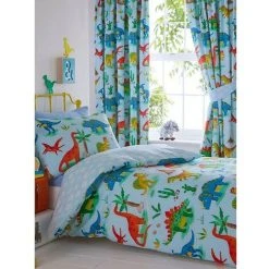 Dinosaur Duvet Cover Set (Junior) (Blue)