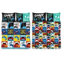 Gamer For Life Duvet Cover Set (Single) (Multicoloured)