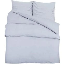 Duvet Cover Set Grey 135x200 Cm Light-weight Microfiber VidaXL