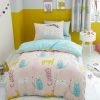 Catherine Lansfield Kids Cute Cats Pink Duvet Cover Set Reversible Polka Dot Bedding - Junior