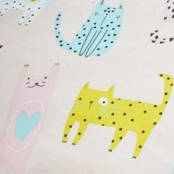 Catherine Lansfield Kids Cute Cats Pink Duvet Cover Set Reversible Polka Dot Bedding - Junior 9 Catherine Lansfield Kids Cute Cats Pink Duvet Cover Set Reversible Polka Dot Bedding - Junior -Furn. Shop 95606924 5