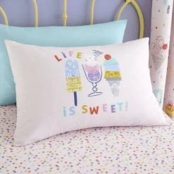 Catherine Lansfield Kids Ice Cream Fundae Reversible Duvet Cover Set Pink Bedding - Junior -Furn. Shop 95841092 3