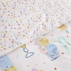 Catherine Lansfield Kids Ice Cream Fundae Reversible Duvet Cover Set Pink Bedding - Junior -Furn. Shop 95841092 5