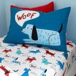 Catherine Lansfield Kids Woofing Dogs Reversible Duvet Cover Set Blue Bedding - Junior 7 Catherine Lansfield Kids Woofing Dogs Reversible Duvet Cover Set Blue Bedding - Junior -Furn. Shop 96871248 3