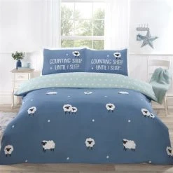 Rapport Home Bedding 180 TC Counting Sheep Duvet Cover Set Blue King 5 Rapport Home Bedding 180 TC Counting Sheep Duvet Cover Set Blue King -Furn. Shop 97888208 3
