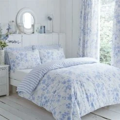 Charlotte Thomas Amelie Blue Floral Duvet Cover Kind Sized Bedding Set