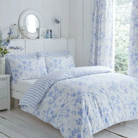 Charlotte Thomas Amelie Blue Floral Duvet Cover Kind Sized Bedding Set 1 Charlotte Thomas Amelie Blue Floral Duvet Cover Kind Sized Bedding Set