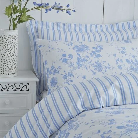 Charlotte Thomas Amelie Blue Floral Duvet Cover Kind Sized Bedding Set 2 Charlotte Thomas Amelie Blue Floral Duvet Cover Kind Sized Bedding Set - Image 2