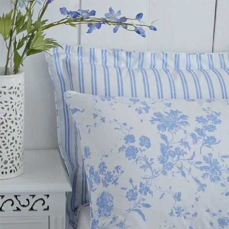 Charlotte Thomas Amelie Blue Floral Duvet Cover Kind Sized Bedding Set 3 Charlotte Thomas Amelie Blue Floral Duvet Cover Kind Sized Bedding Set - Image 3