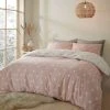 Catherine Lansfield Brushed Spot Duvet Cover Set Pink Single