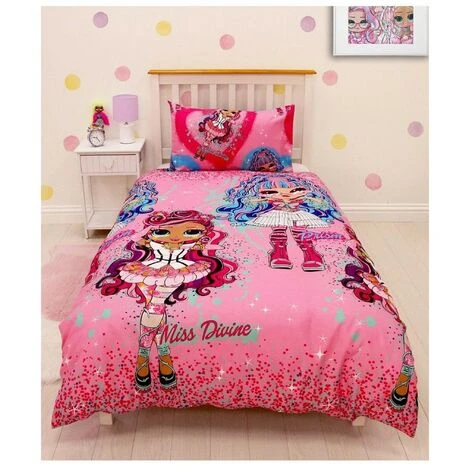 LOL Surprise Childrens/Kids OMG Queens Duvet Cover Set (Single) (Pink/Blue) 3 LOL Surprise Childrens/Kids OMG Queens Duvet Cover Set (Single) (Pink/Blue) - Image 3